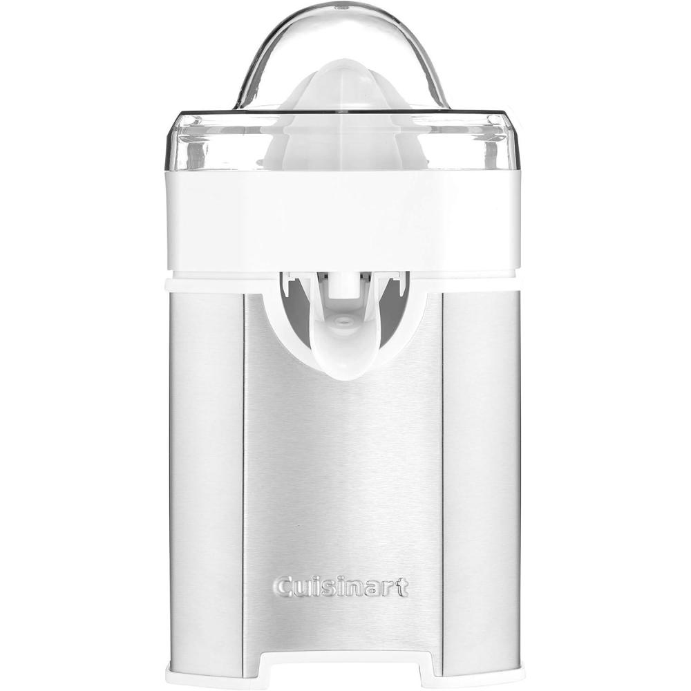 Cuisinart Pulp Control Citrus Juicer, Orange Juicer Squeezer and Lemon Squeezer with 3 Pulp Control Settings, Accommodates Small Limes and Large Grapefruits, CCJ-500P1, Black/Stainless Steel(White)