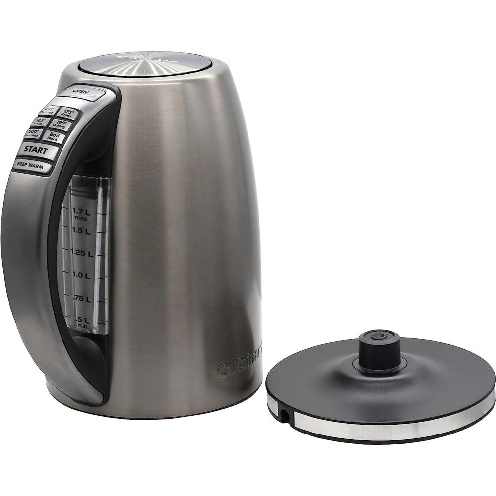 Cuisinart Caskata PerfecTemp 1.7-Liter Electric Kettle, Cordless Electric Tea Kettle, 1500W for Fast Heat-Up, 6 Preset Temperatures, 30-Minute Keep Warm, Stay Cool Nonslip Handle, CPK-17P1CK(Brushed Graphite Gray)