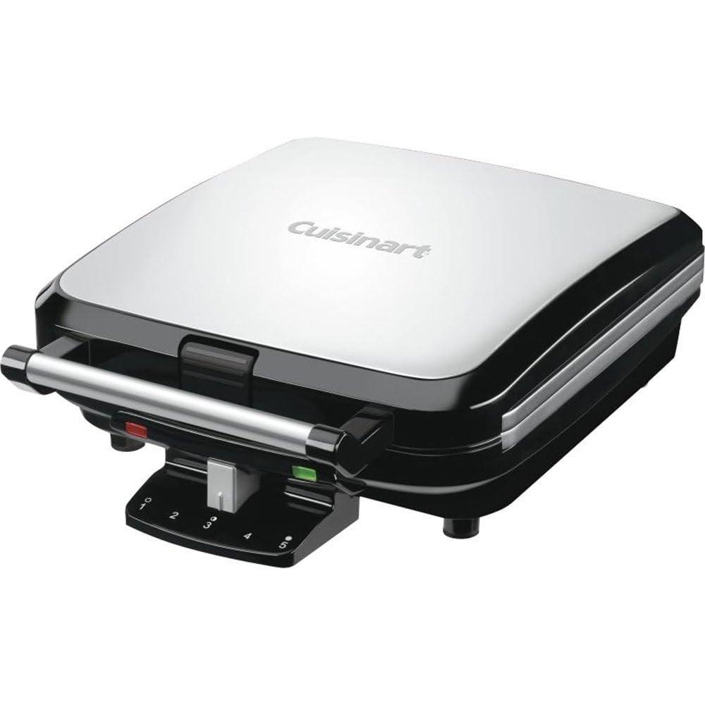 Cuisinart 4-Slice Belgian Waffle Maker, Stainless Steel/Black, WAF-150P1(Square Classic)