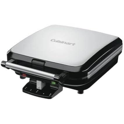 Cuisinart 4-Slice Belgian Waffle Maker, Stainless Steel/Black, WAF-150P1(New Square Classic)