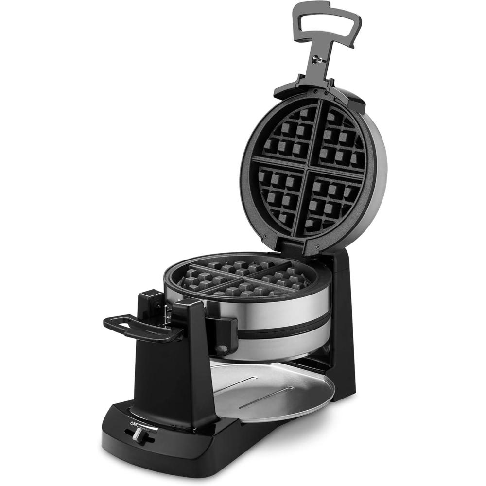 Cuisinart Double Flip Belgian Waffle Maker, WAF-F40NAS, Stainless Steel, Grey and Black(New Double Flip)