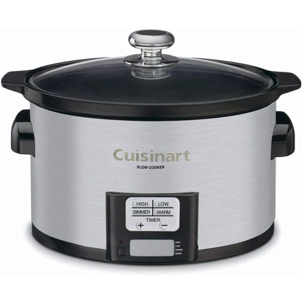 Cuisinart 3-In-1 Cook Central 6-Quart Multi-Cooker: Slow Cooker, Brown/Saute, Steamer, MSC-600 NAS, Silver(3.5 Quarts)