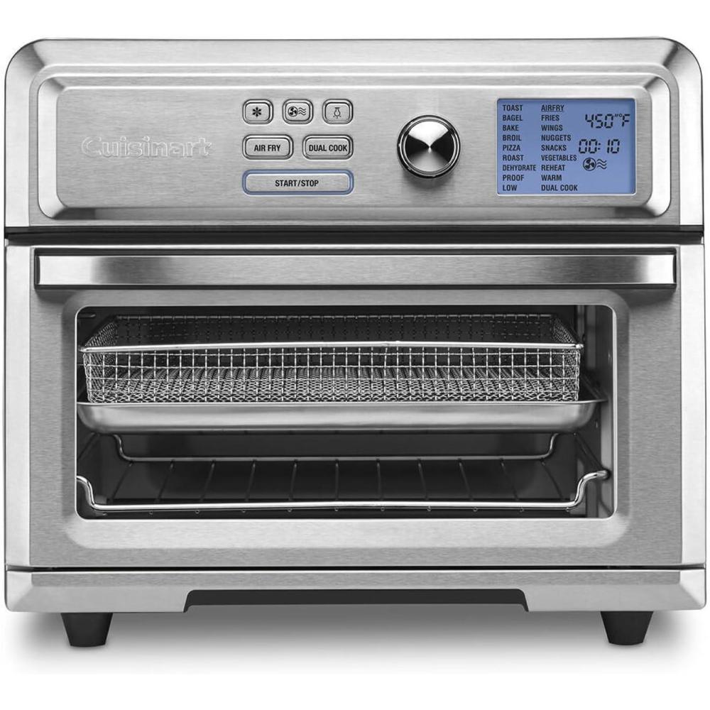 Cuisinart Air Fryer Toaster Oven with Extra-Large Capacity, 1800W Stainless Steel Oven with Digital Display, Bake, Broil, Roast & Air Fry Options, Adjustable Temperature, TOA-95NAS(0.6 cu ft. interior)