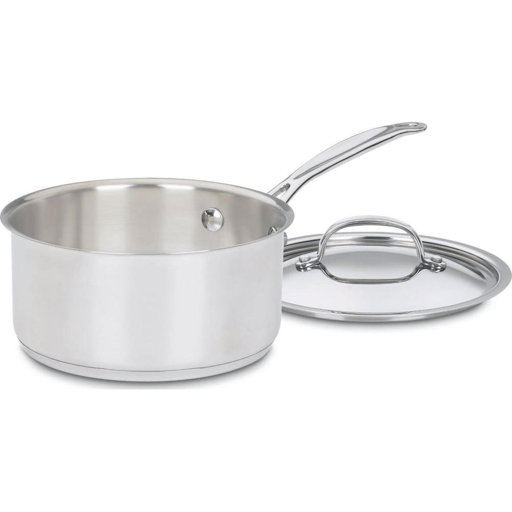 Cuisinart 1.5 Quart Saucepan w/Cover, Chef’s Classic Stainless Steel Cookware Collection, 719-16(2-Quart)