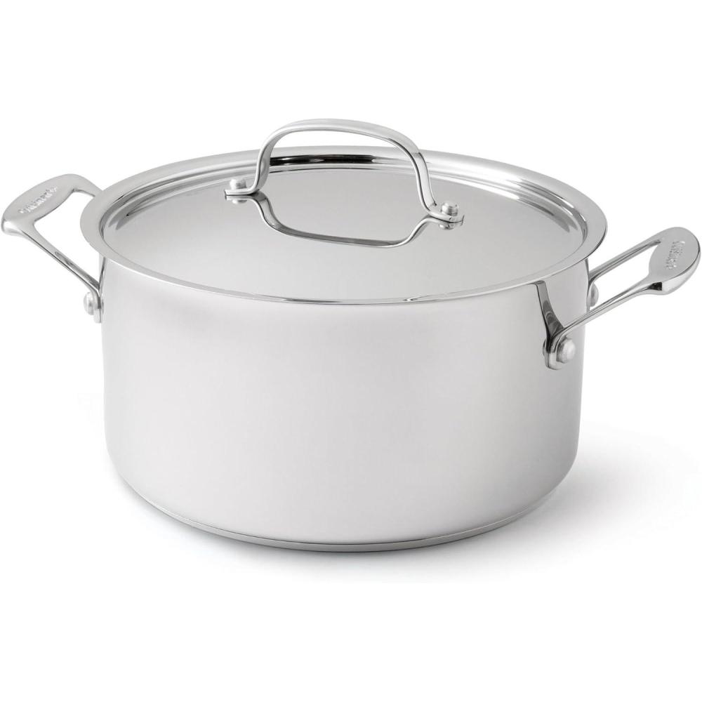 Cuisinart 744-24 Chef’s Classic Stainless Stockpot with Cover, 6-Quart,Silver