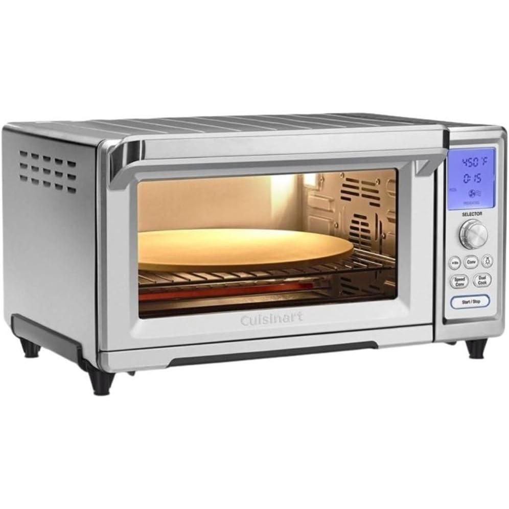 Cuisinart Chef’s Convection Toaster Oven, 1800-Watt Electric Oven with 15 Cooking Functions, Fits 13″ Pizza, 9″x13″ Baking Pan, and Full-Size Chicken, Nonstick Interior, TOB-260N1NAS, Stainless Steel(Oven)
