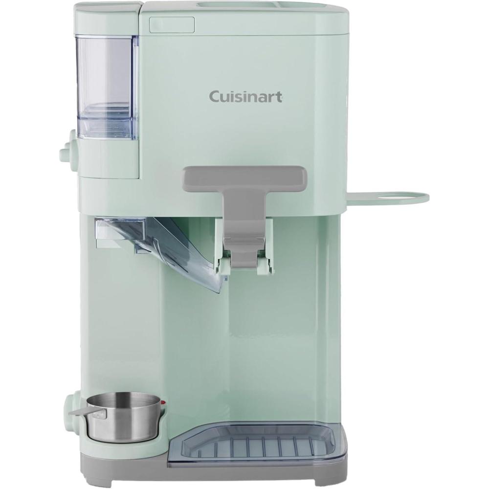 Cuisinart Soft Serve Ice Cream Machine- Mix It In Ice Cream Maker for Frozen Yogurt, Sorbet, Gelato, Drinks 1.5 Quart, White, ICE-48(Mint Green)