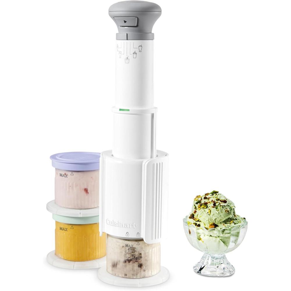 Cuisinart FastFreeze Ice Cream Maker Dessert Cups, Grey, ICE-FD10EC2(Dessert Maker Machine)